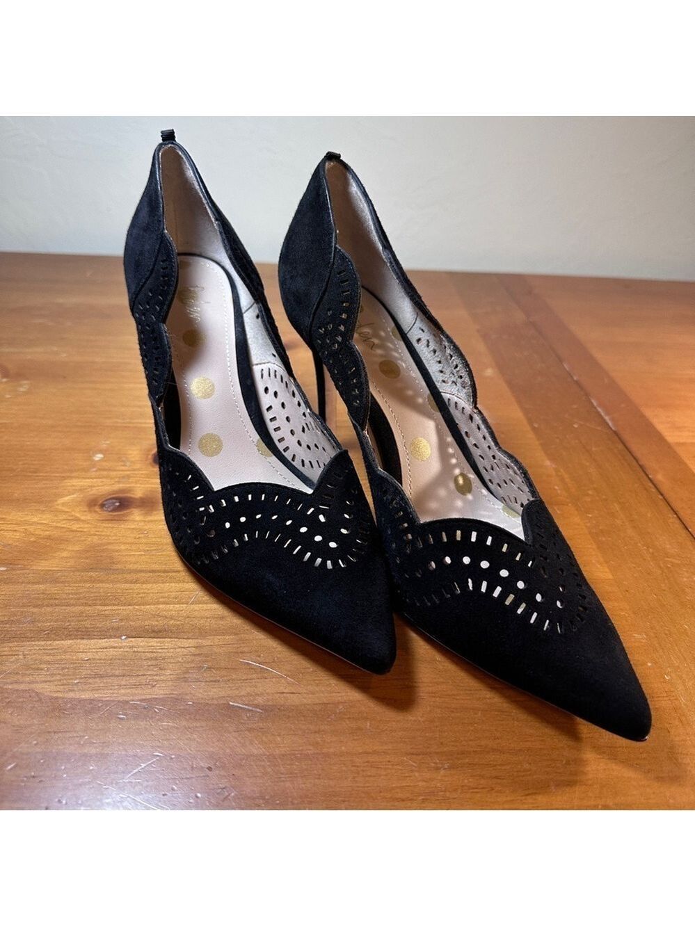 Boden Black Leather Heels - Picture 1 of 10